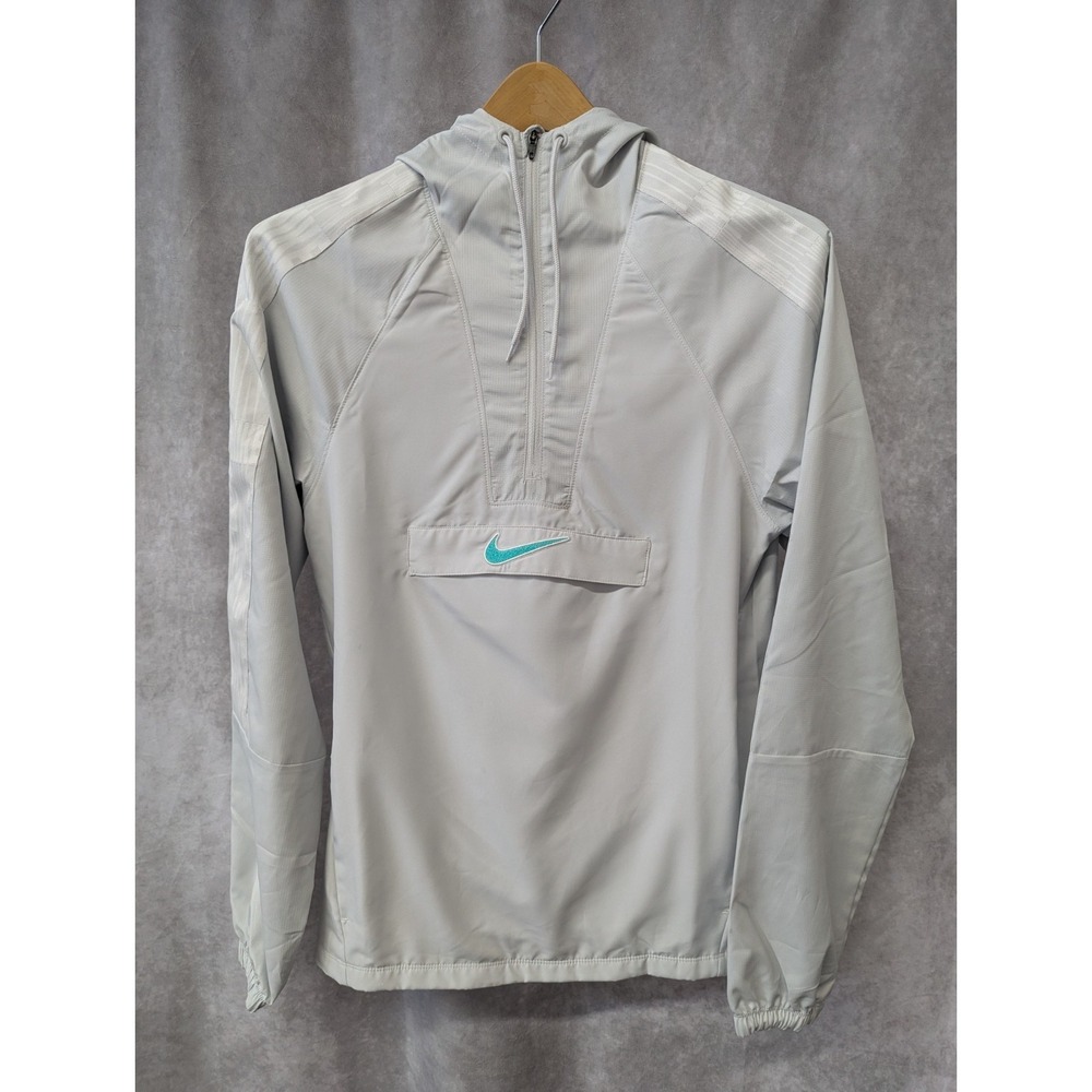 Nike Men's XS Academy+ Anorak Jacket | Photon Dust/Turquoise New Tag
